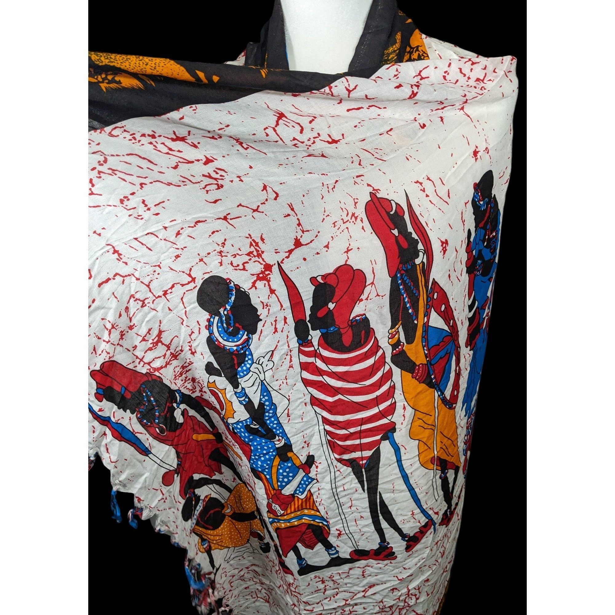 Other Artisan Made African Villagers Wrap/Scarf Size ONE SIZE - 2 Thumbnail