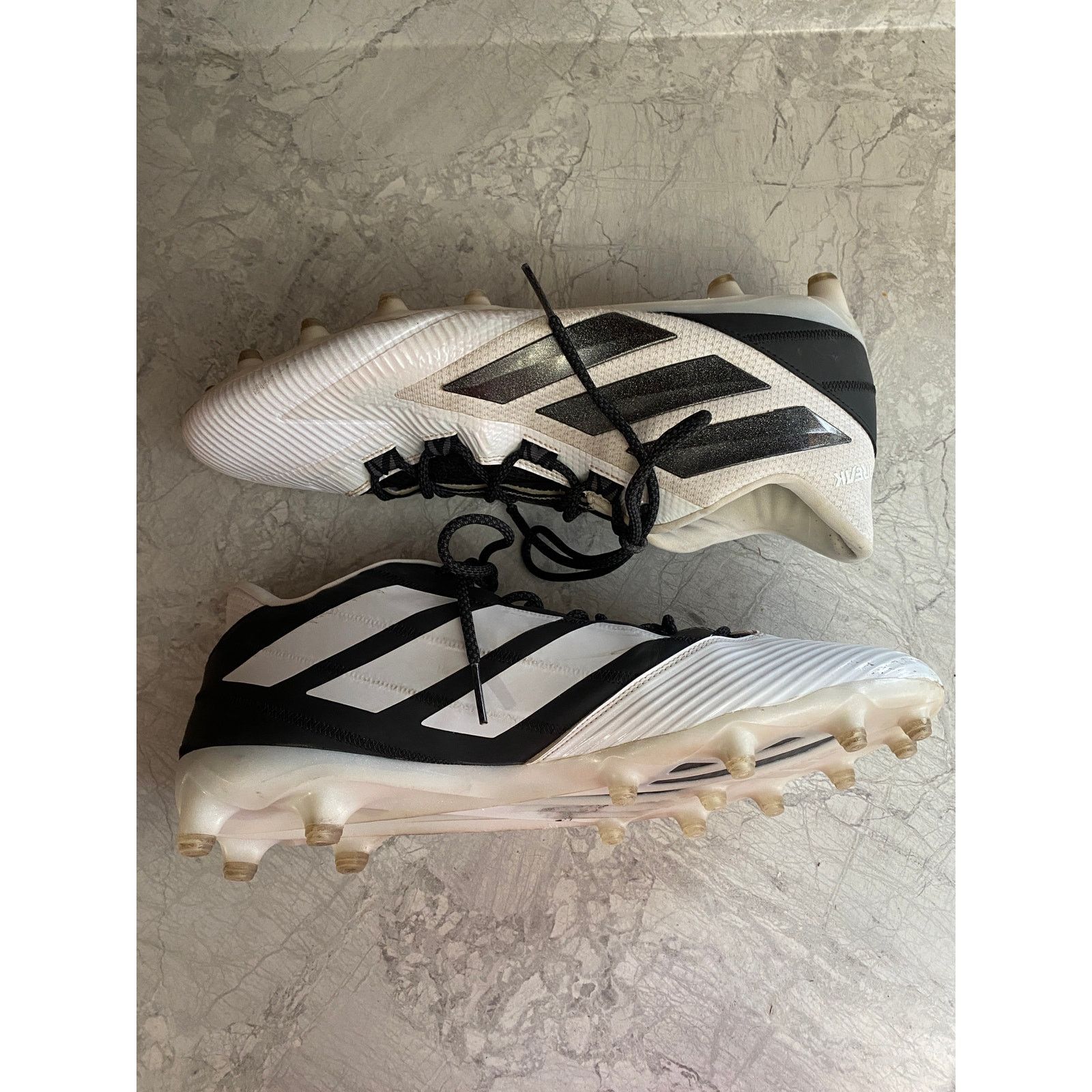 Adidas Adidas Freak White and Black Football Cleats Size 15 Size US 15 / EU 48 - 6 Thumbnail
