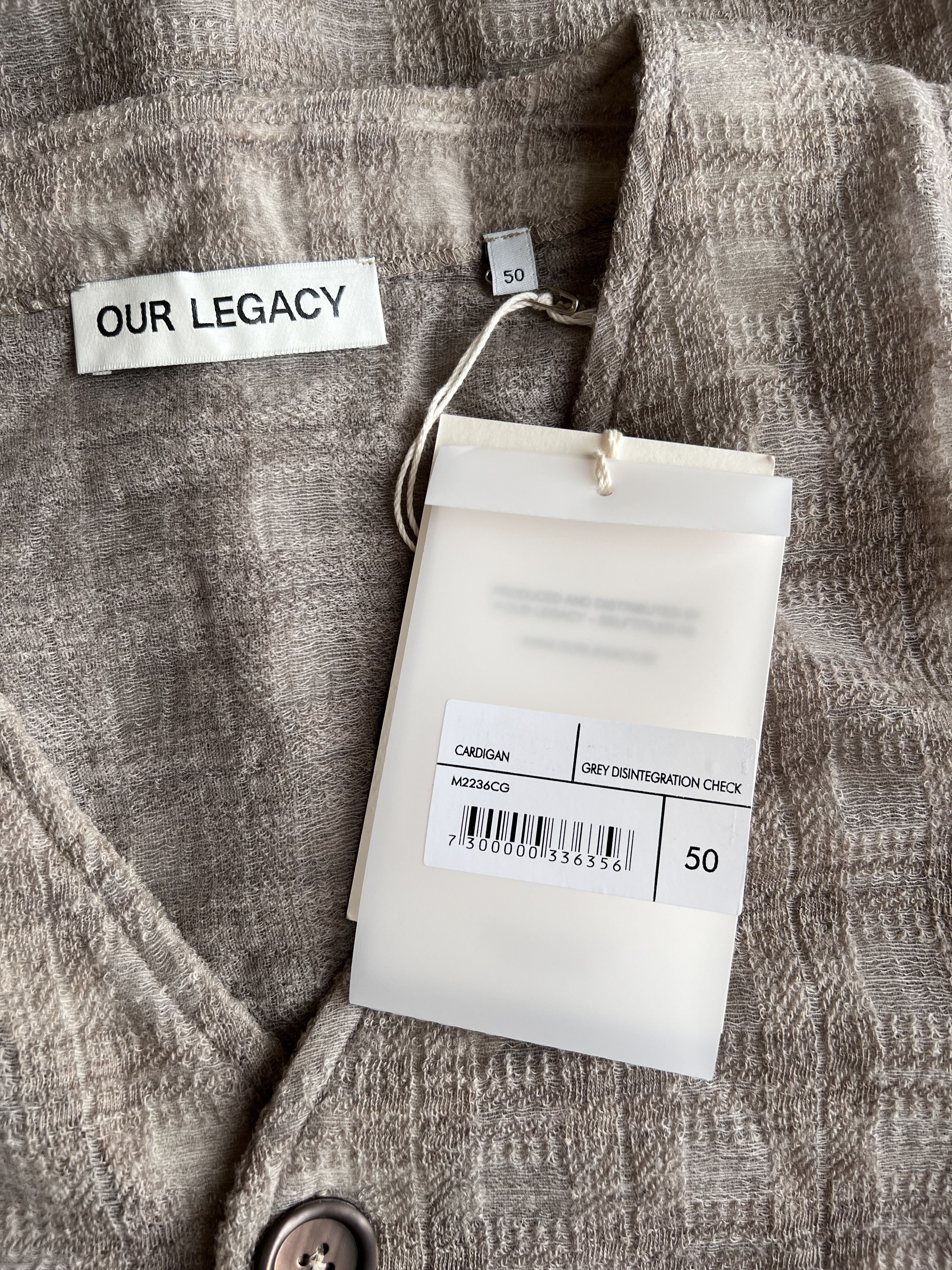 Our Legacy Our Legacy Grey Disintegration Check Cardigan Size US M / EU 48-50 / 2 - 8 Thumbnail