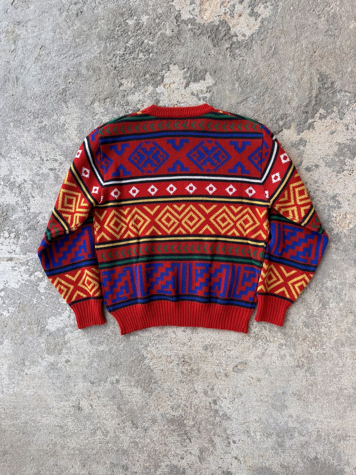 Designer × Vintage 90s Slopes Aztec Pattern Sweater Size US M / EU 48-50 / 2 - 4 Thumbnail