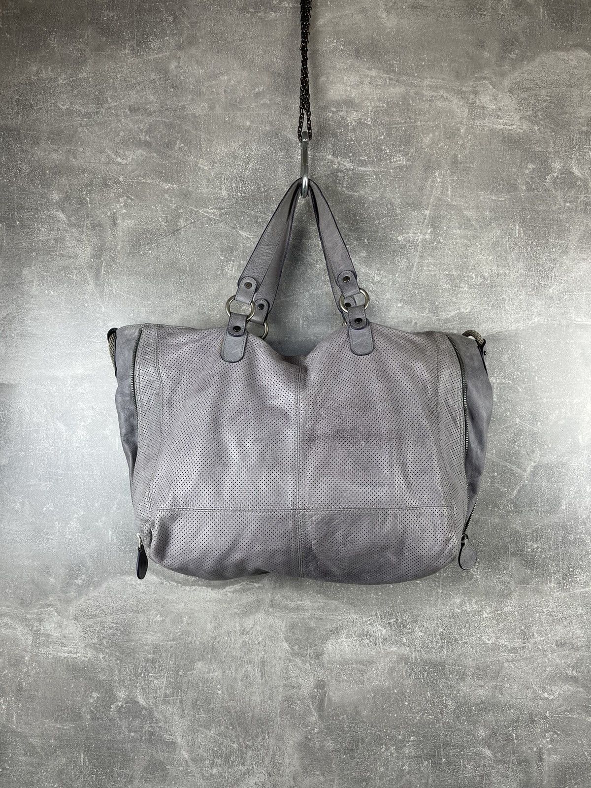 Belstaff × Vintage Belstaff Logo Leather Avant Garde Leather Tote Shoulder Bag Size ONE SIZE - 6 Thumbnail