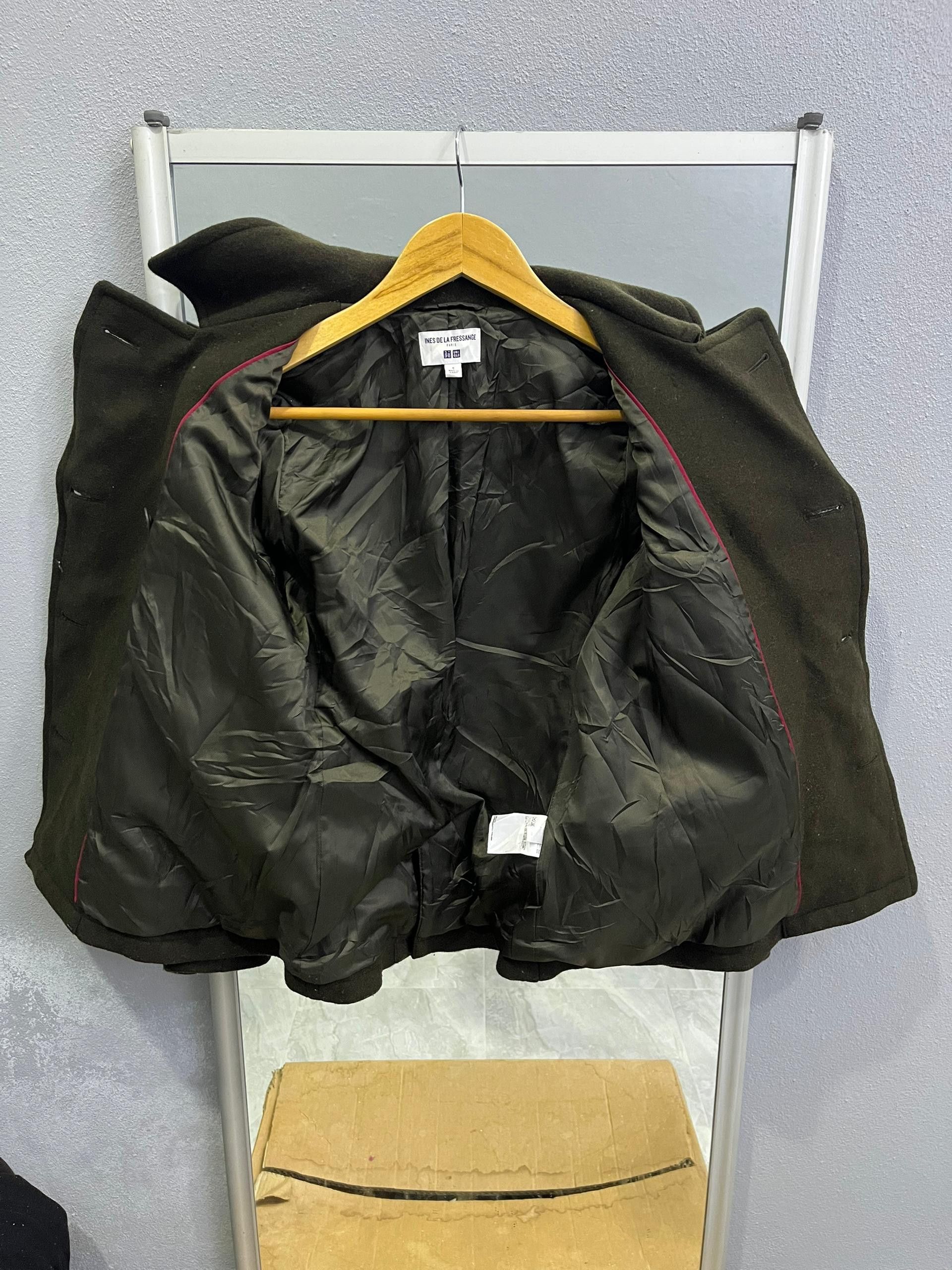 Uniqlo Uniqlo x Inès de la Fressange Wool Peacoat Olive S Size S / US 4 / IT 40 - 5 Thumbnail