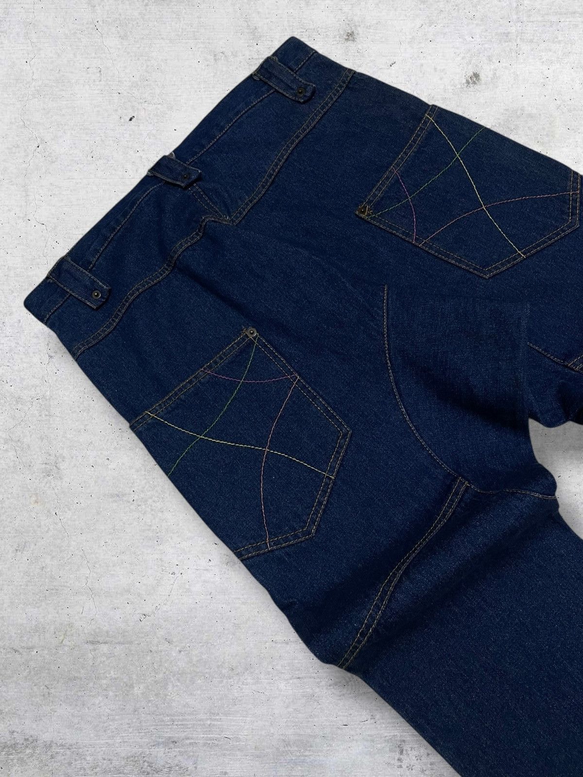 Japanese Brand VINTAGE SPEEDORANGE 90S JAPAN DESIGNER DEMON INDIGO DENIM Size US 31 - 16 Thumbnail