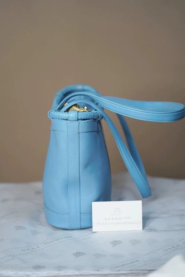 Other BKC Baby Blue Calfskin Tote Bag Vintage Size ONE SIZE - 4 Thumbnail