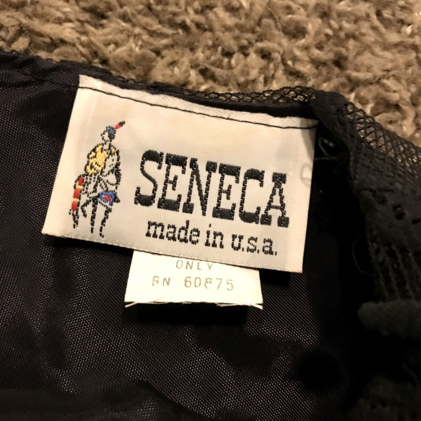 Vintage VTG Seneca USA Womens 11/12 Blouse Tunic Top Black Polyester Grunge Shirt 1990s Womens Size L / US 10 / IT 46 - 2 Thumbnail