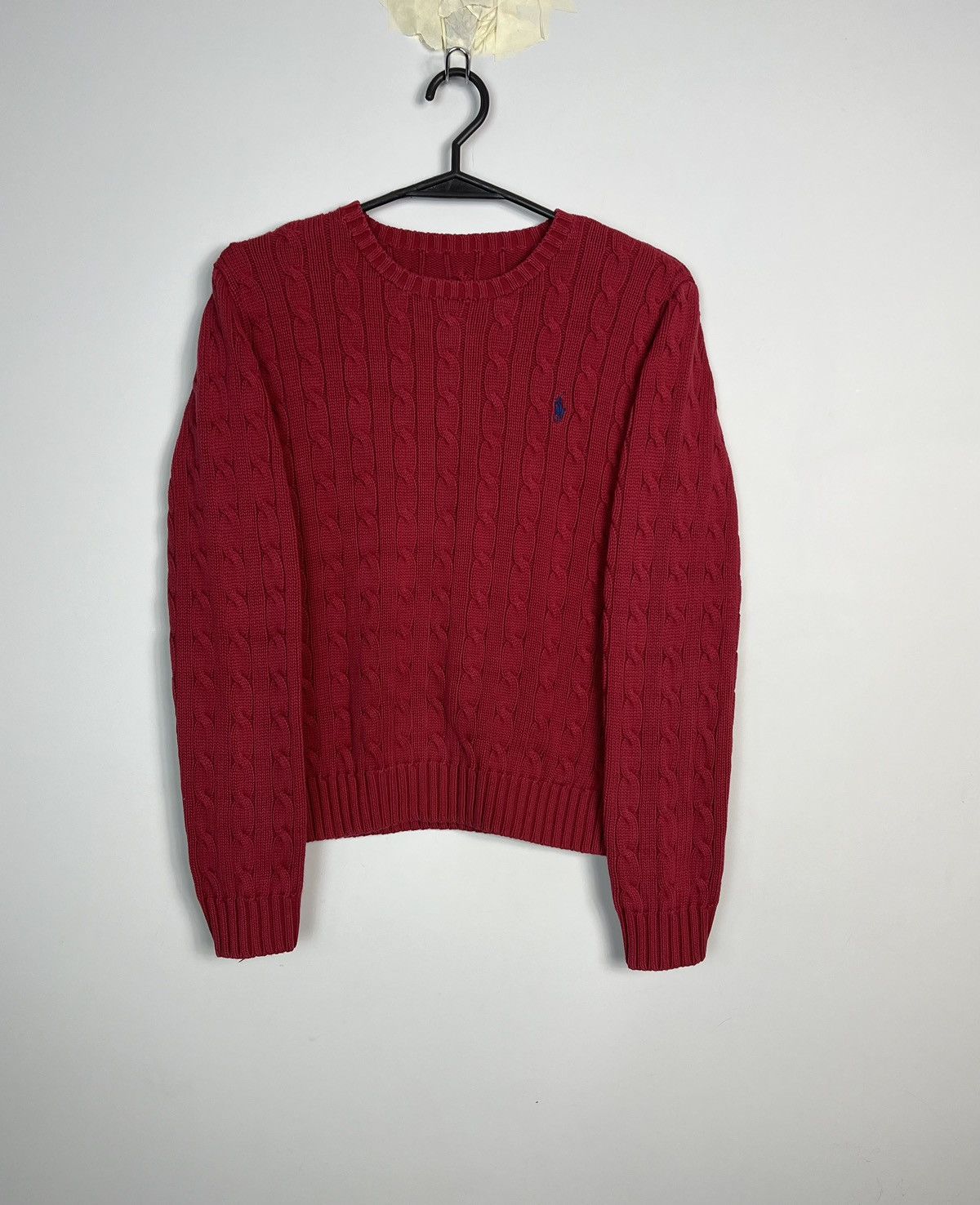 Polo Ralph Lauren × Ralph Lauren Braid Sweater Polo Ralph Lauren Red Women Size M / US 6-8 / IT 42-44 - 1 Thumbnail