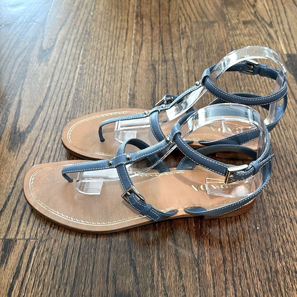 Prada PRADA Saffiano Leather Sandals Size: 9.5 | IT 39.5 Size US 9.5 / IT 39.5 - 7 Thumbnail