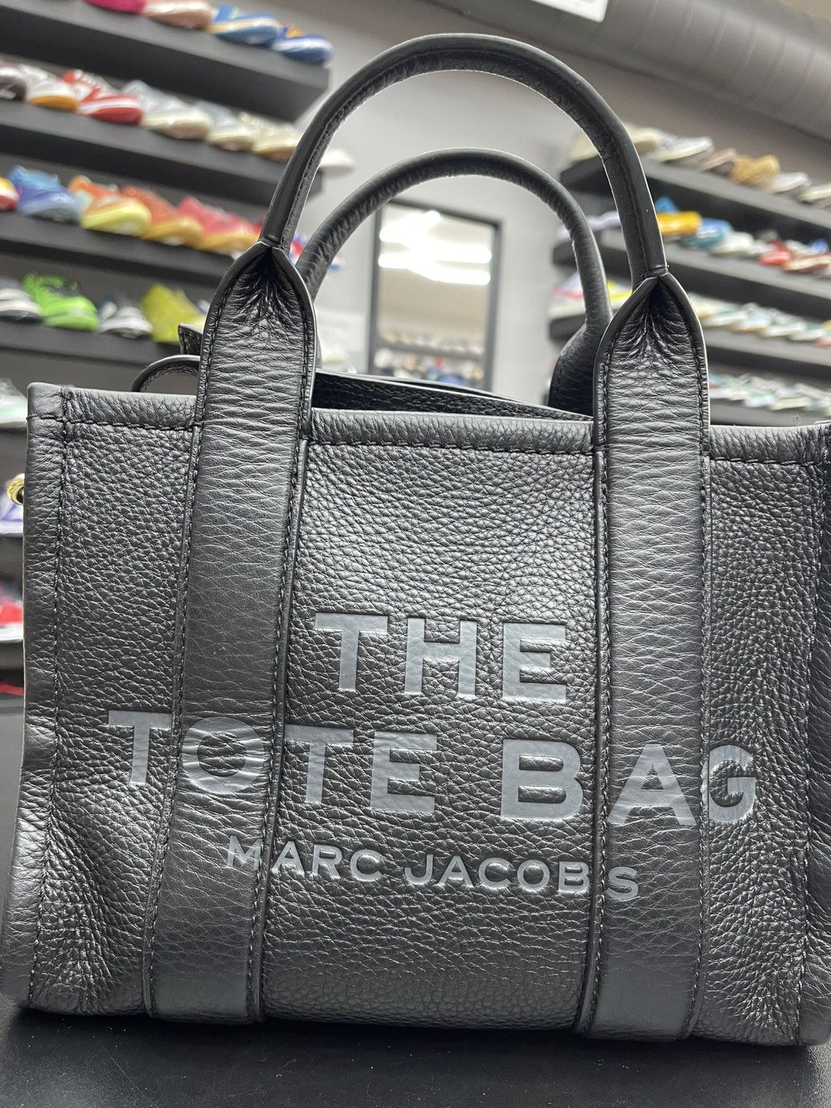 Marc Jacobs Marc Jacobs The Small Leather Tote Bag Black Size ONE SIZE - 1 Thumbnail