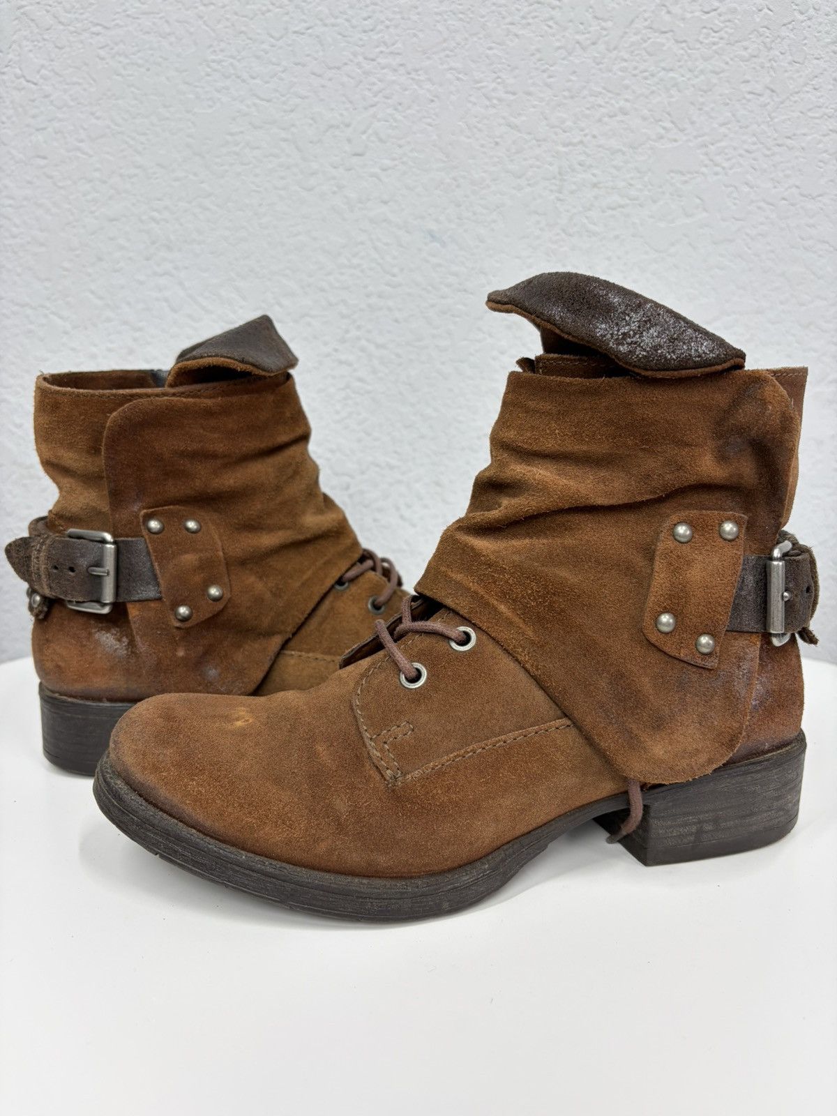 If Six Was Nine Vintage Italian AS 98 Rick Owens Style Leather Biker Boots Size US 6.5 / EU 39-40 - 5 Thumbnail