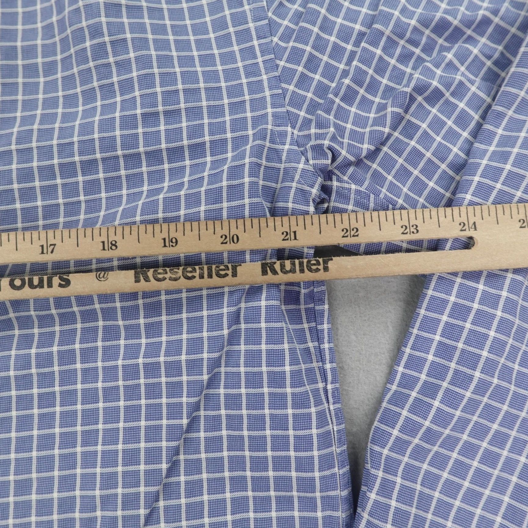 Vintage Stenstroms Shirt Mens XL Blue White Plaid Twofold Super Cotton Button Up Size US XL / EU 56 / 4 - 4 Thumbnail