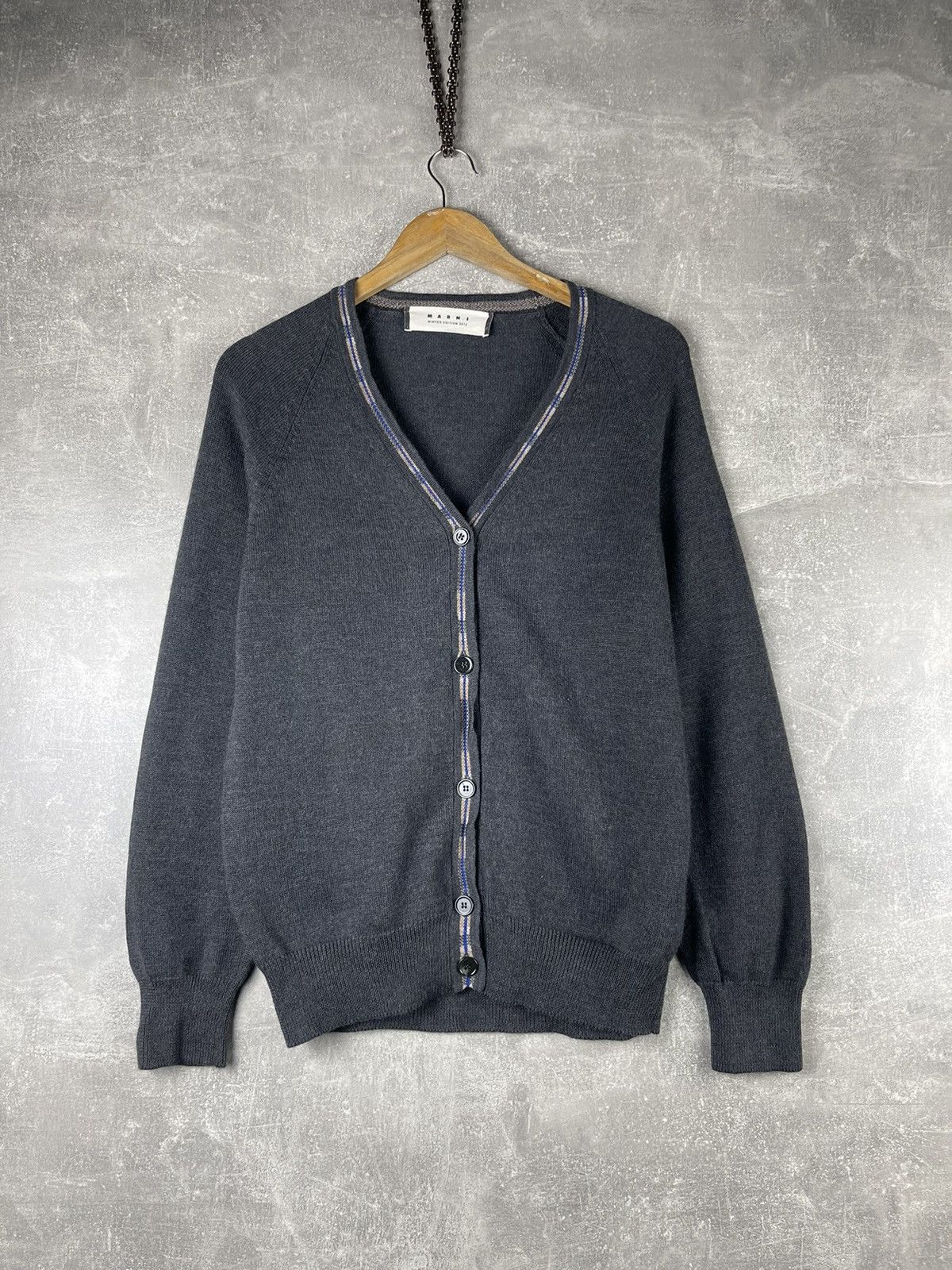 Marni Marni Virgin Wool Cardigan Gray Winter Edition 2012 Size 44 Size M / US 6-8 / IT 42-44 - 1 Thumbnail