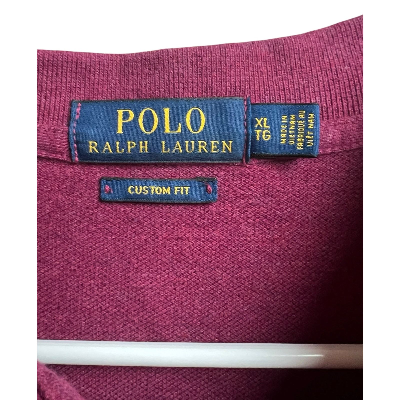 Polo Ralph Lauren Polo Ralph Lauren Men's Purplish Custom Fit Polo XL Size US XL / EU 56 / 4 - 2 Thumbnail