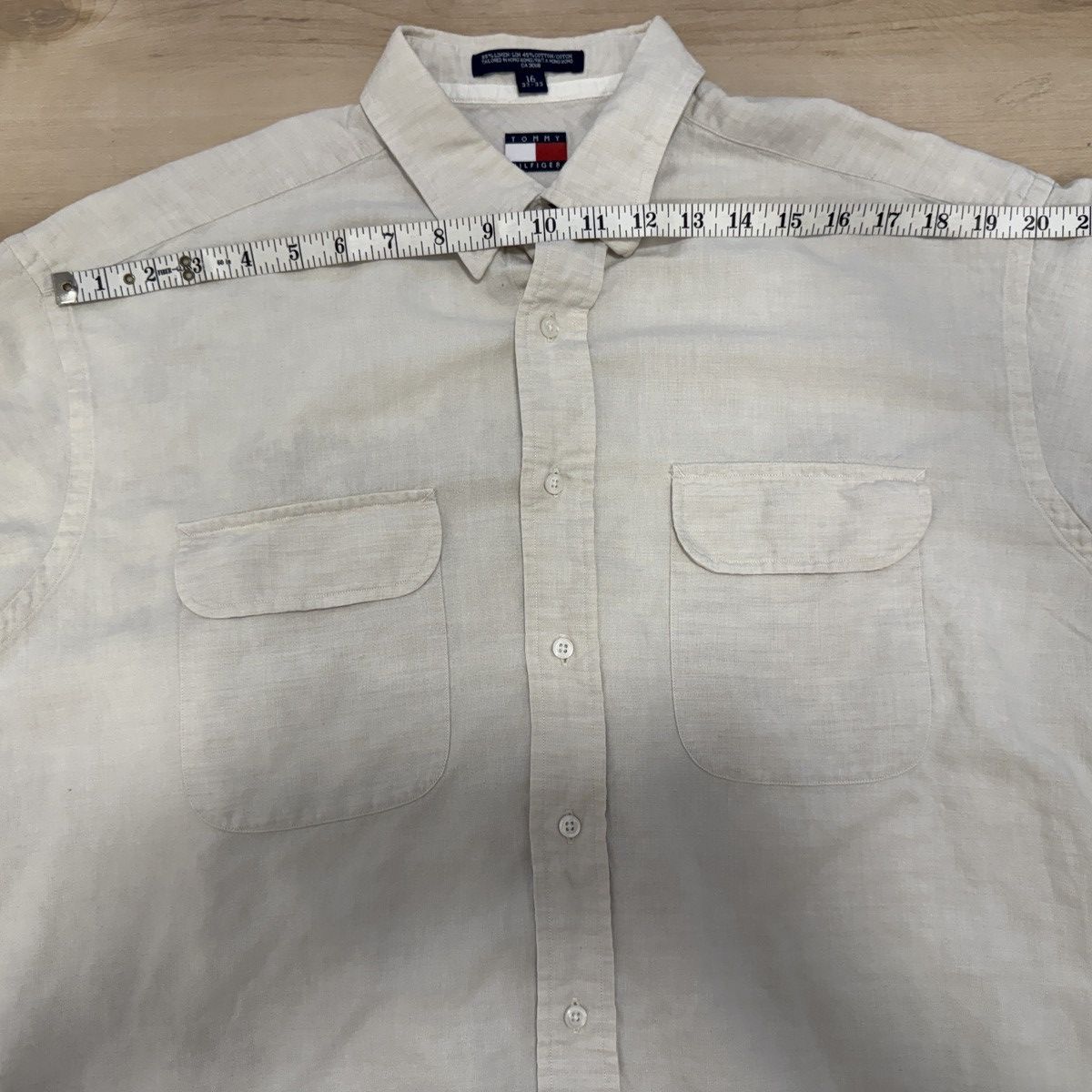 Tommy Hilfiger Vintage Tommy Hilfiger Linen – XL – Off-White (Hong Kong) Size US XL / EU 56 / 4 - 7 Thumbnail