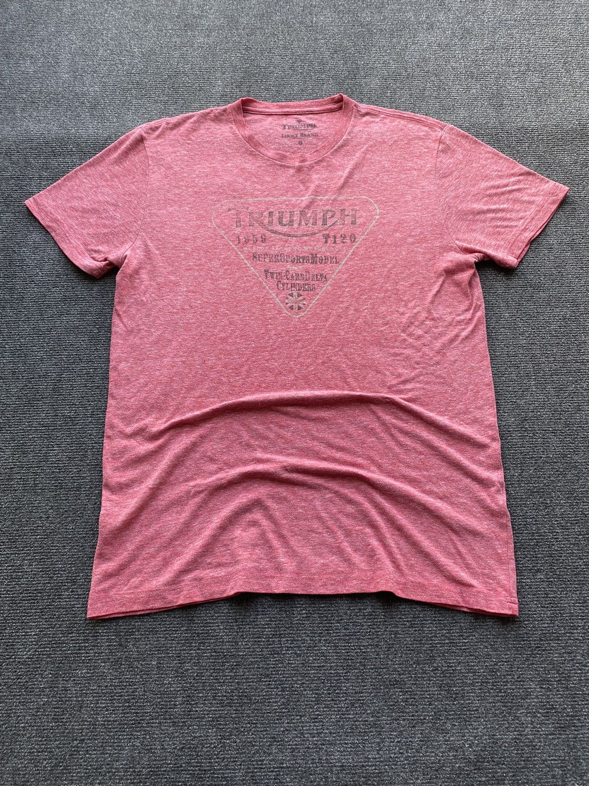 Lucky Brand 🔥Racing Triumph Lucky Brand Red Vntg tee mens M Size US M / EU 48-50 / 2 - 1 Thumbnail