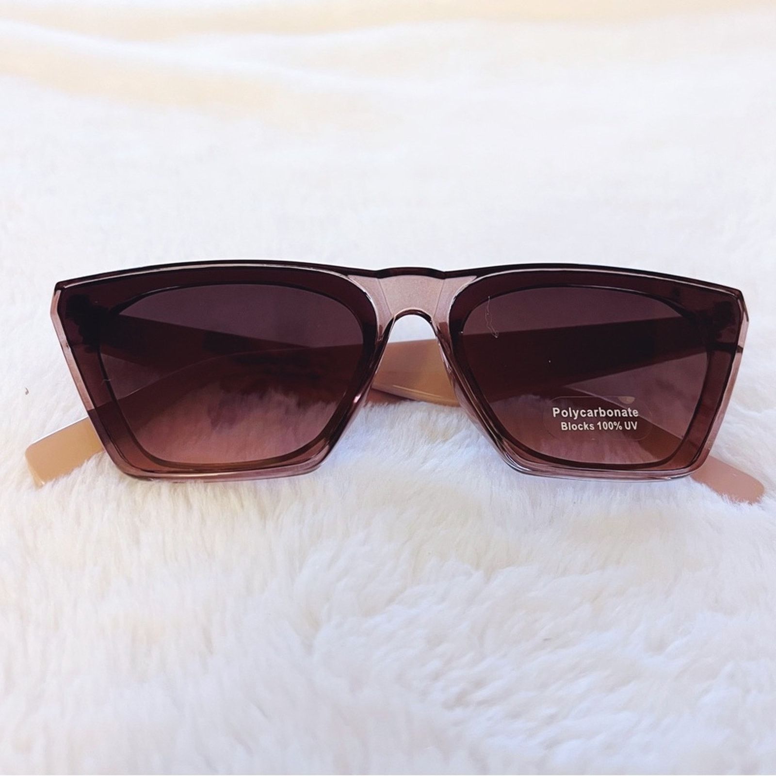 Other Lucy Clear Purple Sleek Square Frame Sunglasses Size ONE SIZE - 3 Thumbnail