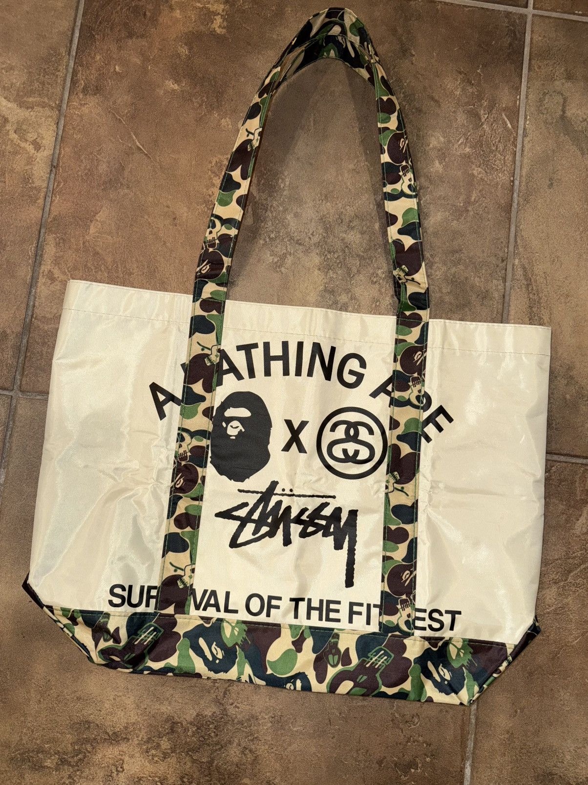 Okinawa Prefecture Bape X Stussy Tote Bag Rare A BATHING APE BAPE 