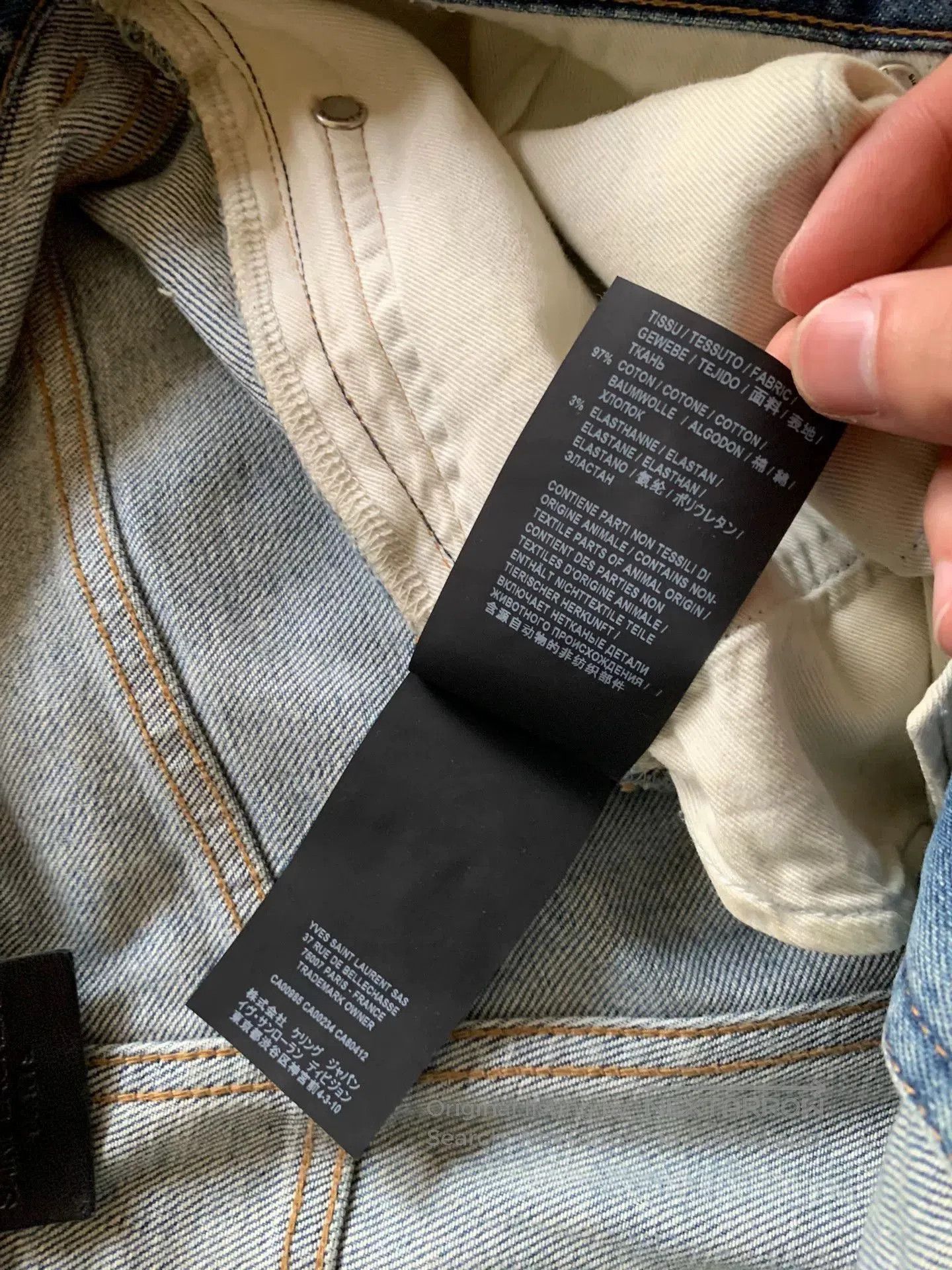 Saint Laurent Paris SAINT LAURENT Washed Frayed Jeans. Size US 32 / EU 48 - 6 Thumbnail