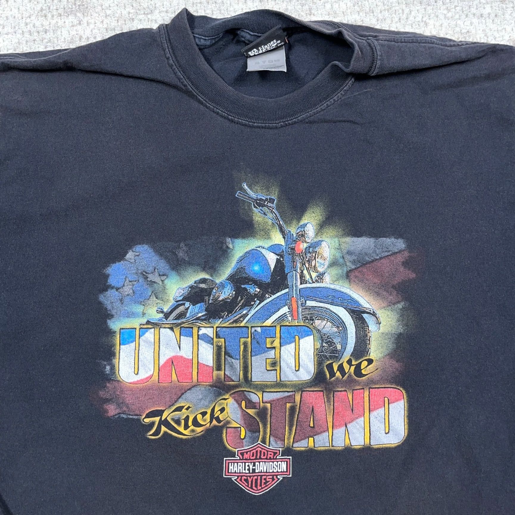 Harley Davidson Vintage Harley-Davidson T-Shirt Men XL Black Graphic Print Logo 80s Biker Motorcycle USA Retro Modern Wear Mens Size US XL / EU 56 / 4 - 3 Thumbnail