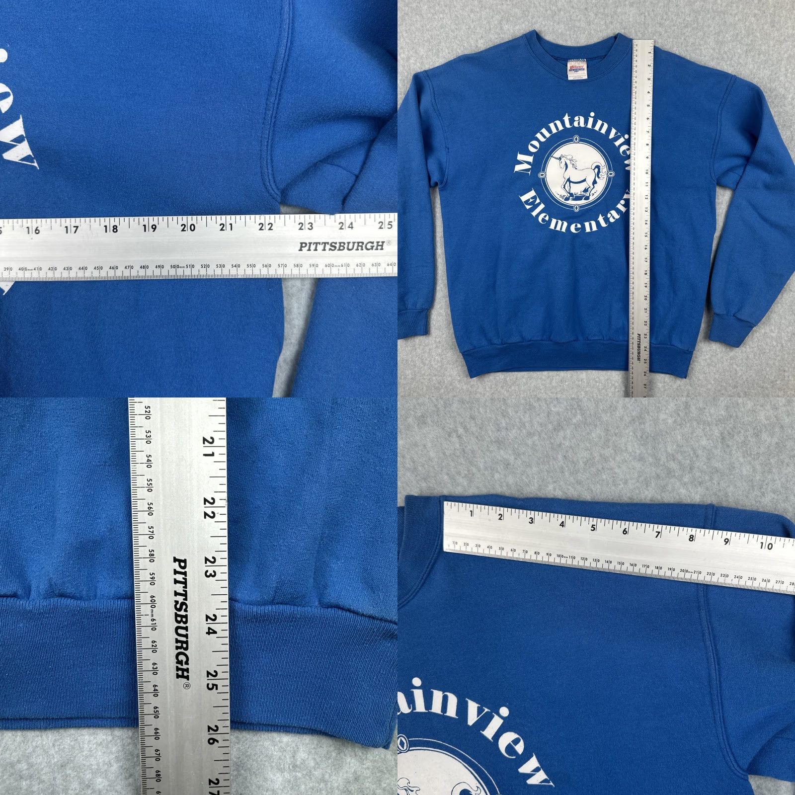 Hanes VINTAGE Hanes Sweatshirt Crew Neck Blue Large 90s USA Mens L Casual Pullover Size US L / EU 52-54 / 3 - 8 Thumbnail