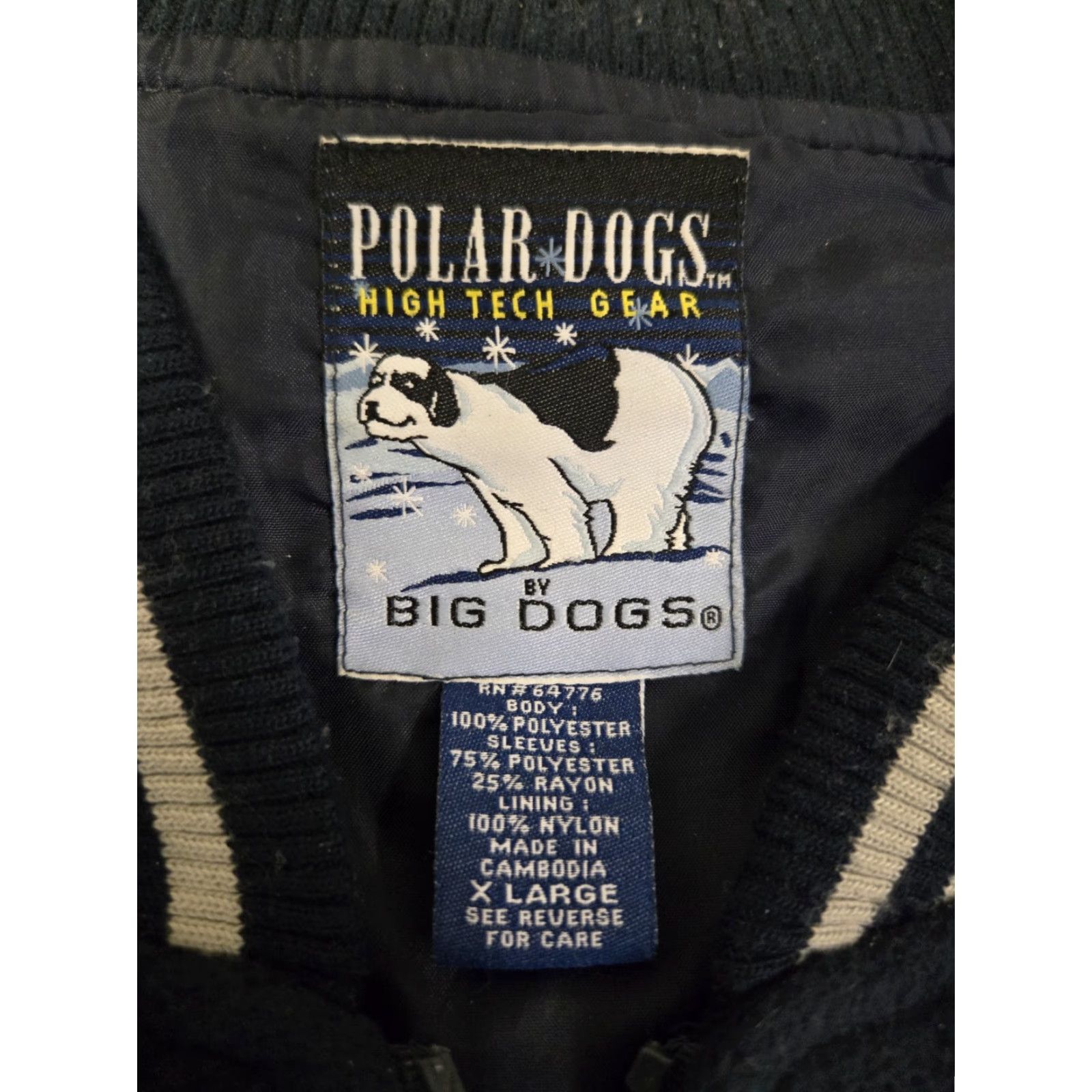 Big Dogs VINTAGE Big Dogs Polar Dogs Jacket Mens XL Blue Gray Fleece Varsity Bomber Embroidered Full Zip Pockets Embroidered Logo Zipper Size US XL / EU 56 / 4 - 5 Thumbnail