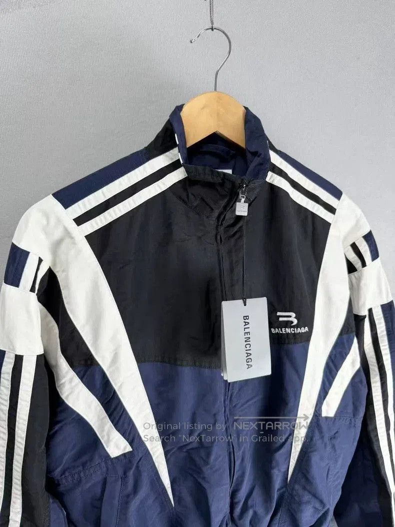 Balenciaga Balenciaga Black Blue Panel Jacket. Size US XS / EU 42 / 0 - 2 Thumbnail