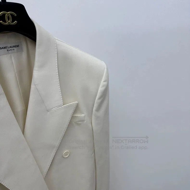 Saint Laurent Paris Saint Laurent 2024 White Blazer Size 38. Size US L / EU 52-54 / 3 - 4 Thumbnail