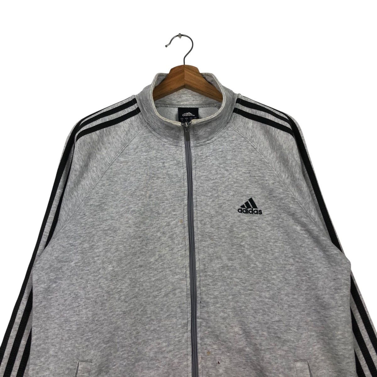 Adidas Adidas 3Stripes Track Jacket Classic Grey ZipUp Minimal Logo Size US M / EU 48-50 / 2 - 4 Thumbnail
