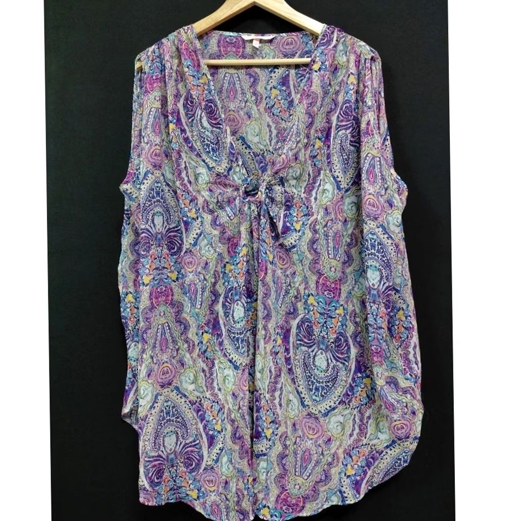 Victoria's Secret Victoria's Secret Paisley Print Tunic Top Multicolor Sleeveless Woven Size M/L Size M / US 6-8 / IT 42-44 - 2 Thumbnail