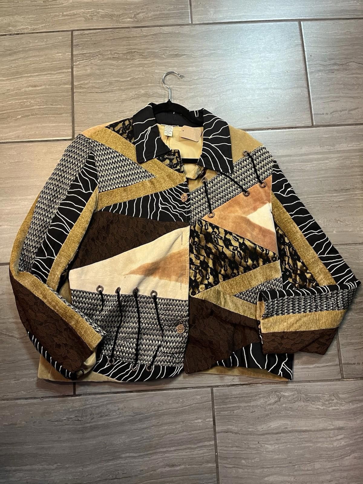 Other Sandy Starkman Patchwork Animal Print Jacket Size XL Size XL / US 12-14 / IT 48-50 - 1 Thumbnail