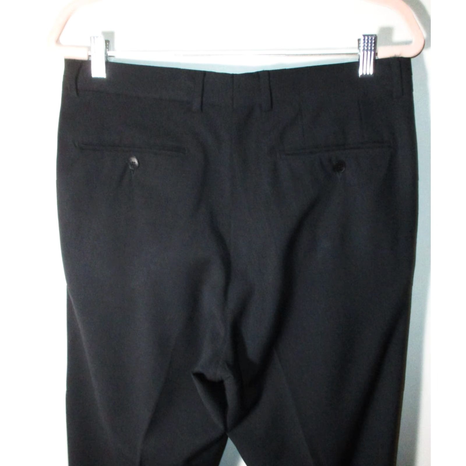 Hugo Boss HUGO BOSS Dark Gray Wool Pleated Dress Pants 33W 31L Mens Regular Pants Size 33-31 Gray Wool Dress Pants Mens Wool Pleated Front Charcoal Gray Boss Size US 33 - 4 Thumbnail