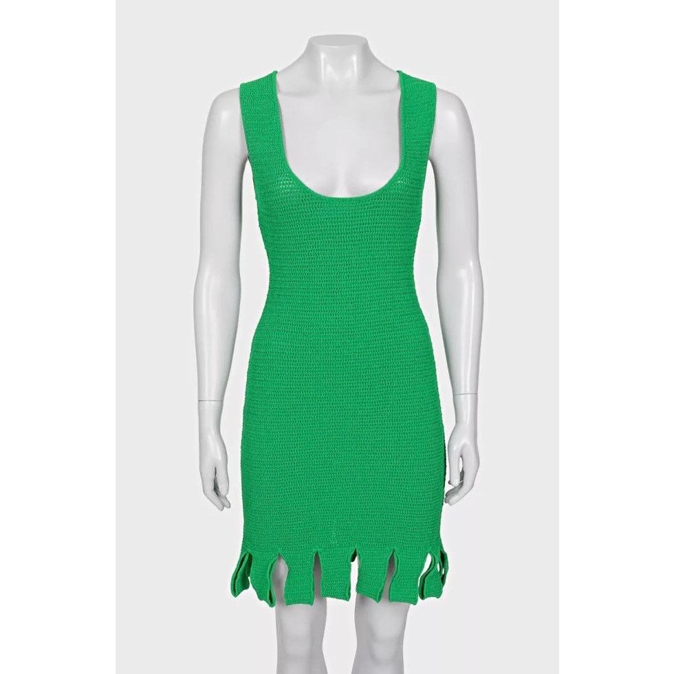 Bottega Veneta Bottega Veneta Green Knitted Dress XS Size XS / US 0-2 / IT 36-38 - 1 Thumbnail