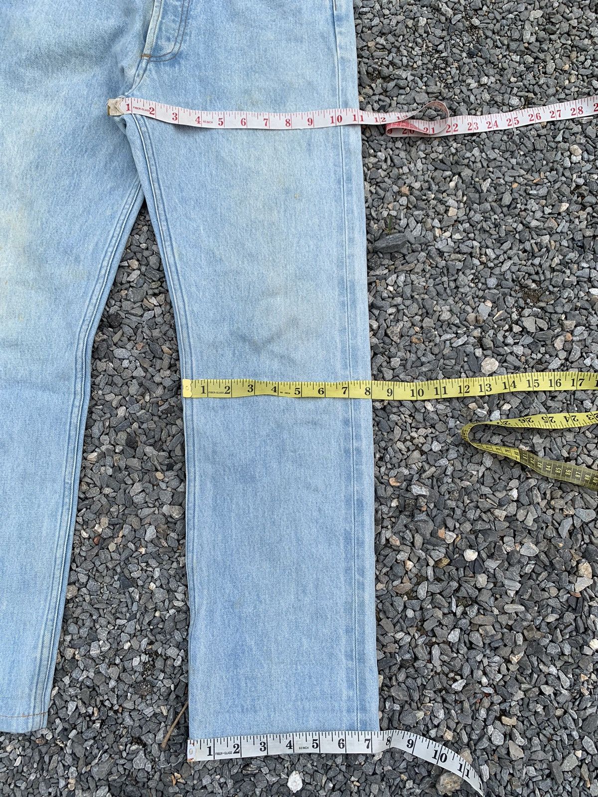 A.P.C. APC SELVEDGE BUTTON FLY LIGHT BLUE JAPANESE DISTRESSED DENIM Size US 30 / EU 46 - 15 Thumbnail