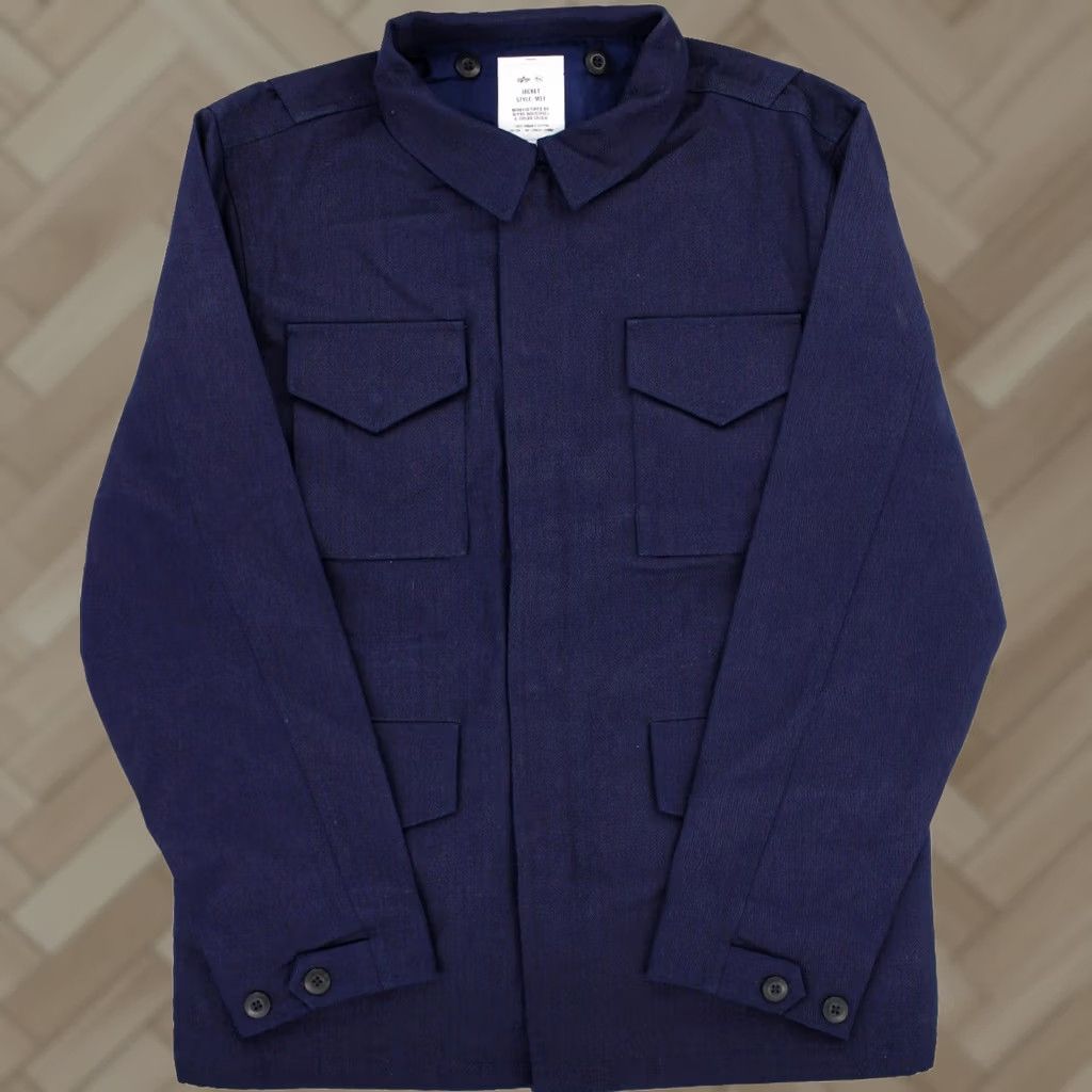 Taylor Stitch Taylor Stitch x Alpha Industries M-51 Military Field Jacket Indigo Cotton L Mens Jacket Left Black? Size US L / EU 52-54 / 3 - 1 Thumbnail