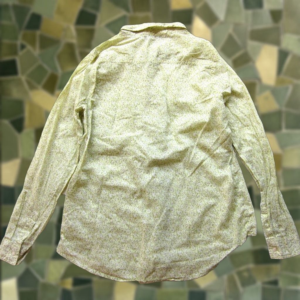 Old Navy Old Navy Cotton Lightweight Yellow Floral Collar Button Up Long Sleeve Blouse M Size M / US 6-8 / IT 42-44 - 1 Thumbnail