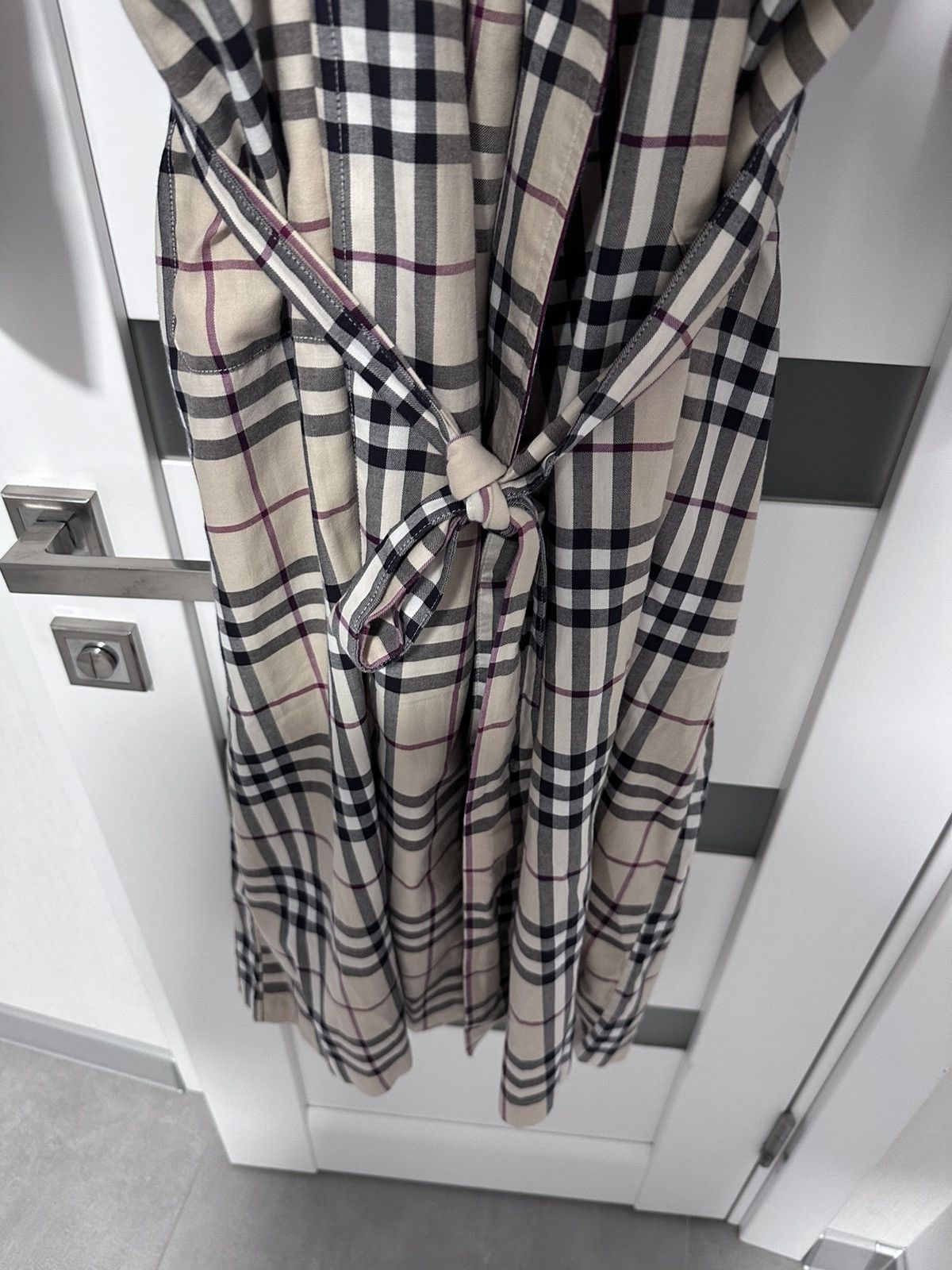 Burberry Burberry Trench Coat Check Nova Beige Women Size L Size L / US 10 / IT 46 - 4 Thumbnail
