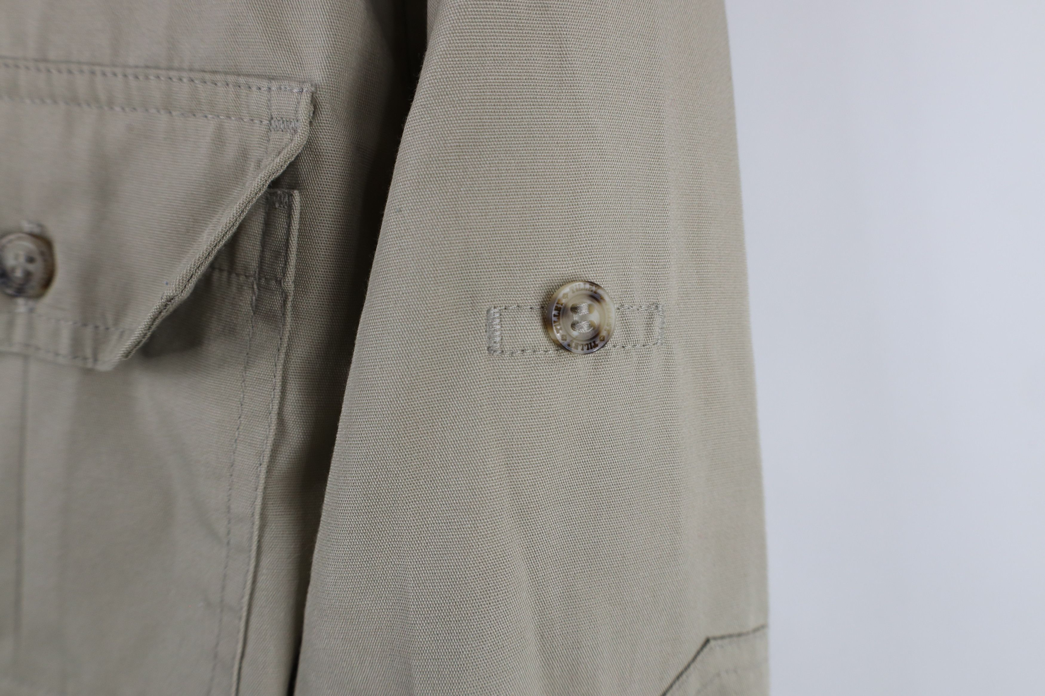 Tilley × Vintage Vintage 90s Tilley Endurables Collared Button Shirt Beige Size S / US 4 / IT 40 - 4 Thumbnail