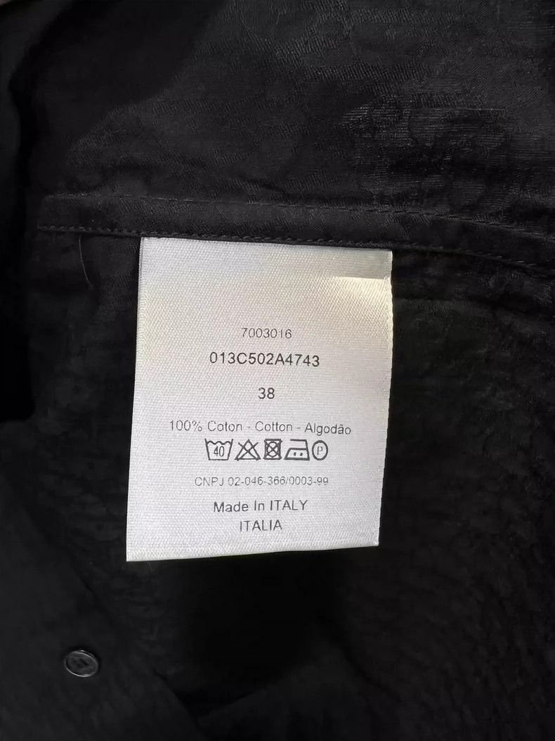 Dior DIOR Logo Dark Pattern Shirt with Tags-2505 Size US M / EU 48-50 / 2 - 5 Thumbnail