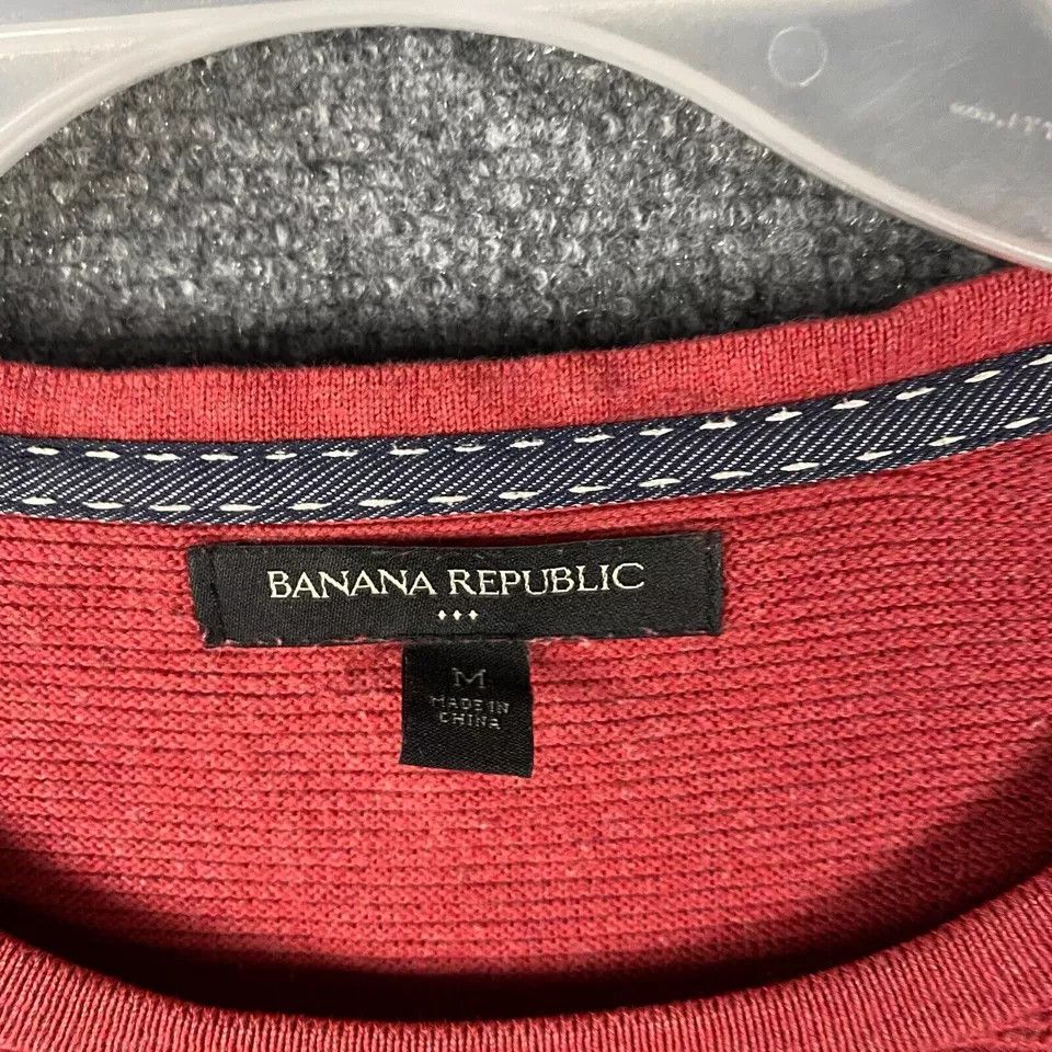 Banana Republic Banana Republic Sweater Men's Medium Pullover Red Cotton M Size US M / EU 48-50 / 2 - 3 Thumbnail