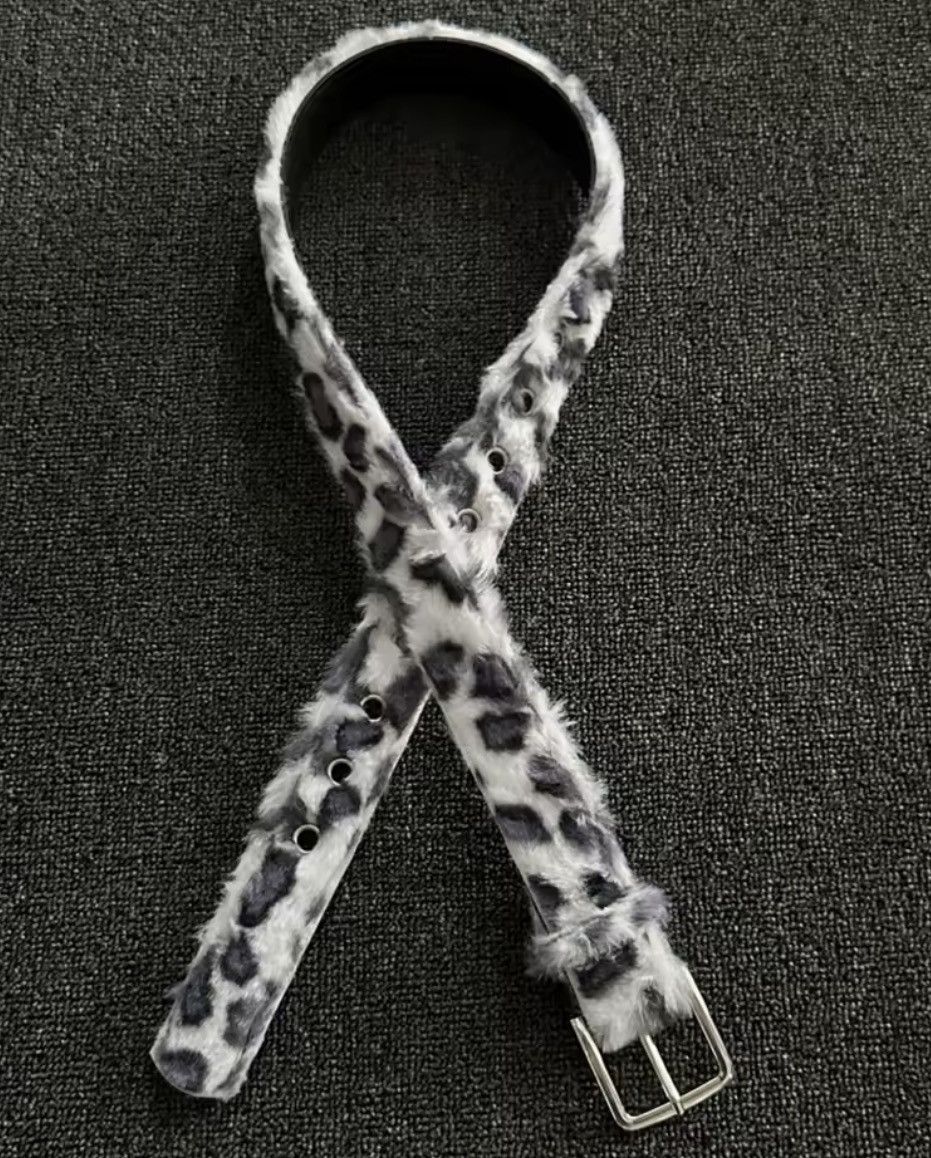 Other Fuzzy Leopard Streetwear Unisex Hip Hop Belt Size ONE SIZE - 3 Thumbnail