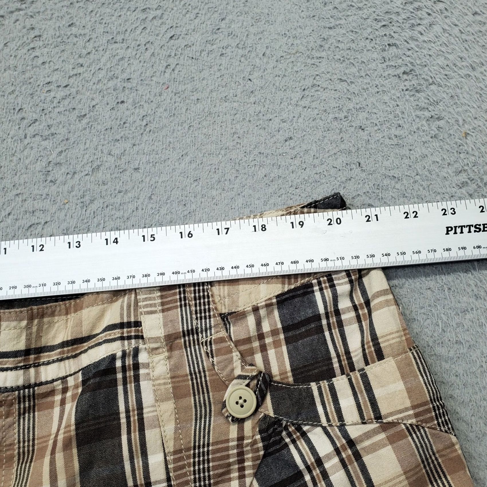 Vintage Just My Size Chino Shorts Womens 20W Multi Plaid Casual Flat Front Pockets 52469 Size 42" / US 20 - 5 Thumbnail