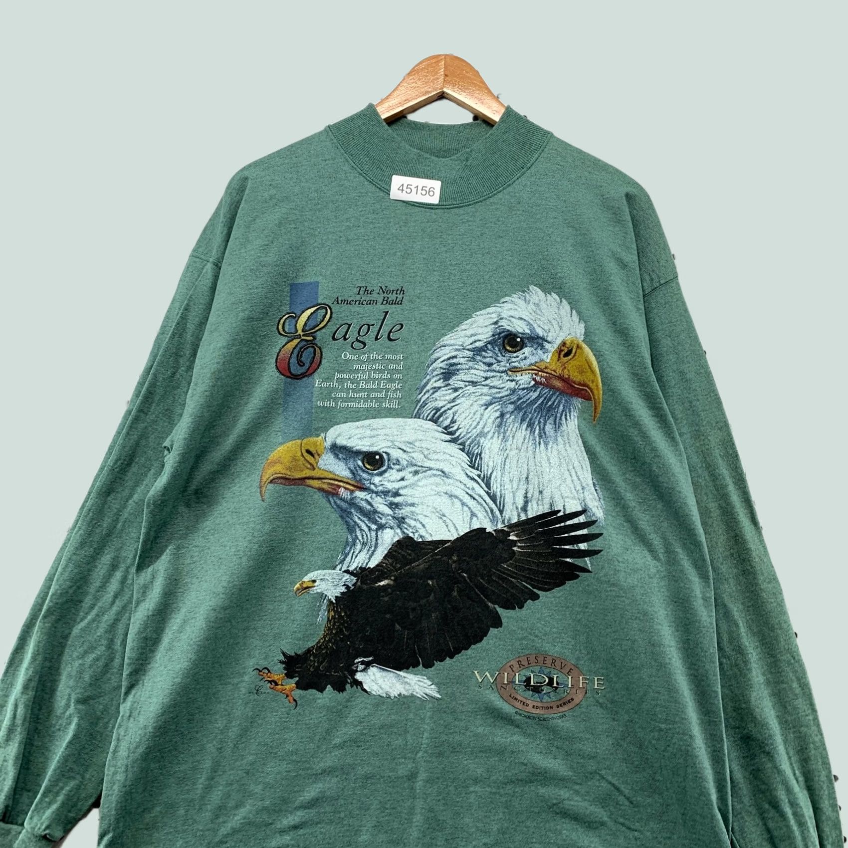Vintage Vintage Signal Eagle Nature Shirt Mens XL Green 90s Made Usa Size US XL / EU 56 / 4 - 1 Thumbnail