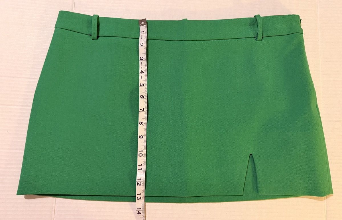 Zara Zara Woman Bright Green Lined Very Mini Skirt Split Hem Size 36" / US 14 / IT 50 - 11 Thumbnail