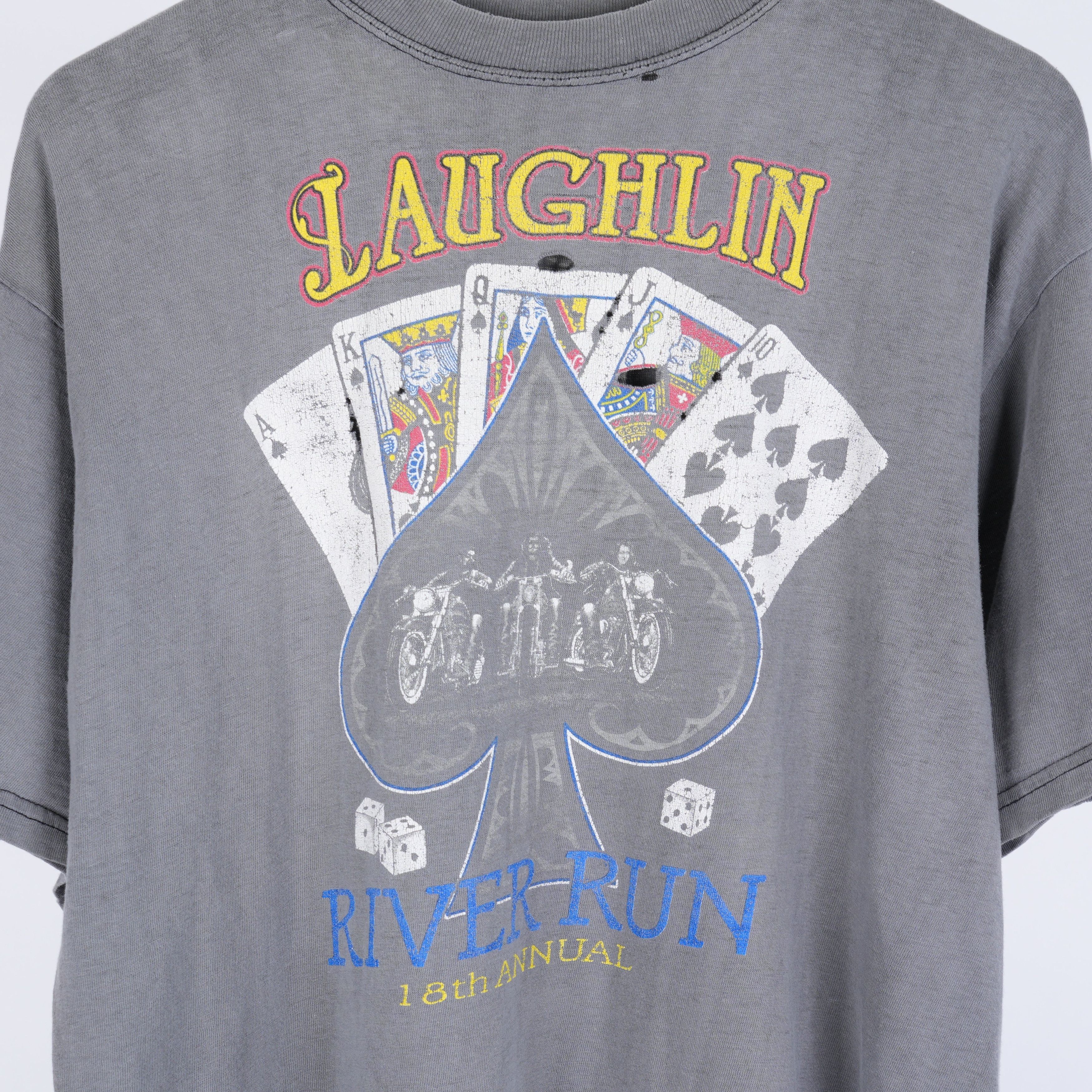 Vintage VINTAGE FADED LAUGHLIN RIVER RUN POKER TOUR TEE Size US L / EU 52-54 / 3 - 3 Thumbnail