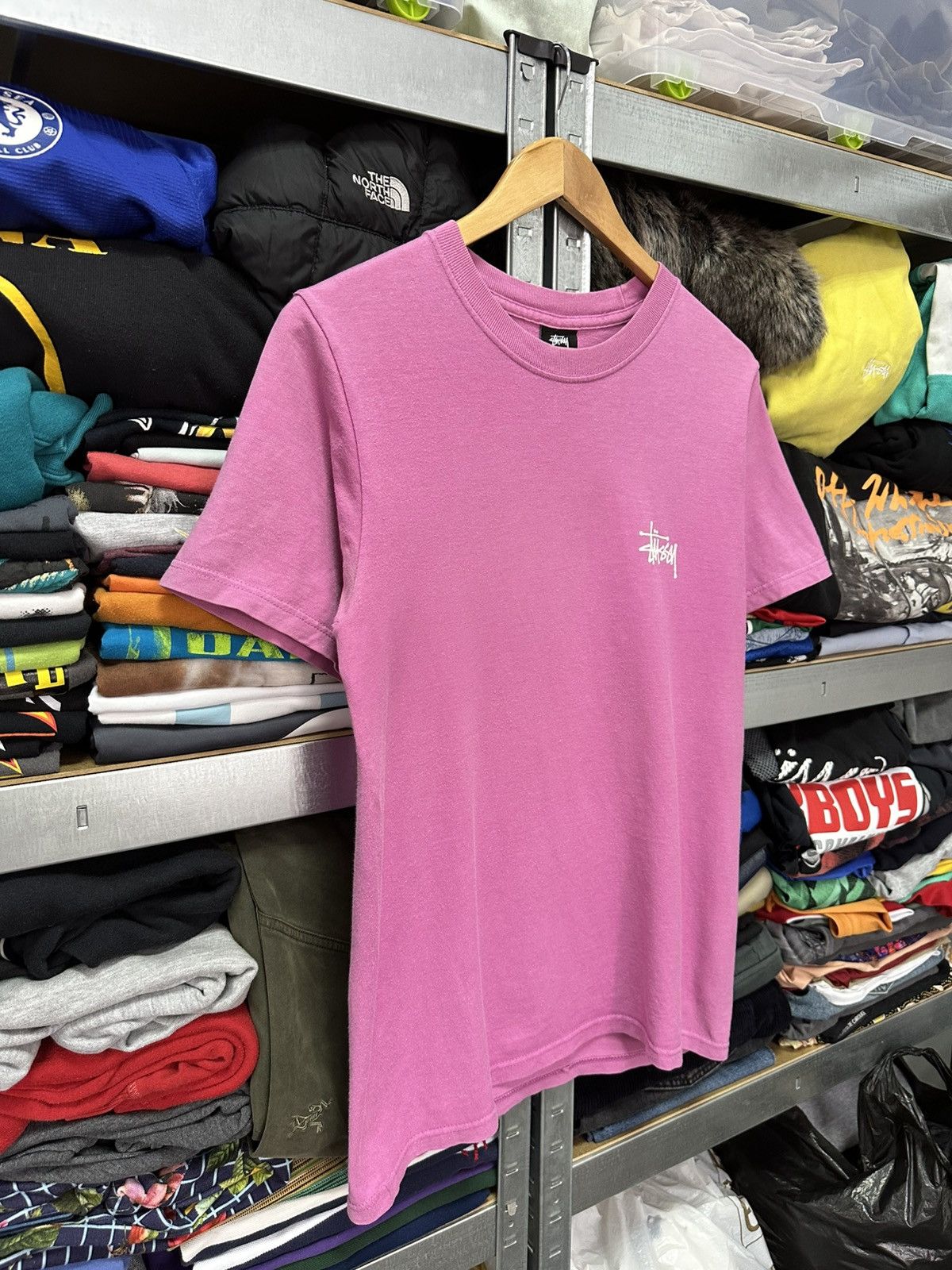 Stussy Vintage Stussy T Shirt Tee Pink Big Logo Baggy Y2K Retro Size US S / EU 44-46 / 1 - 2 Thumbnail