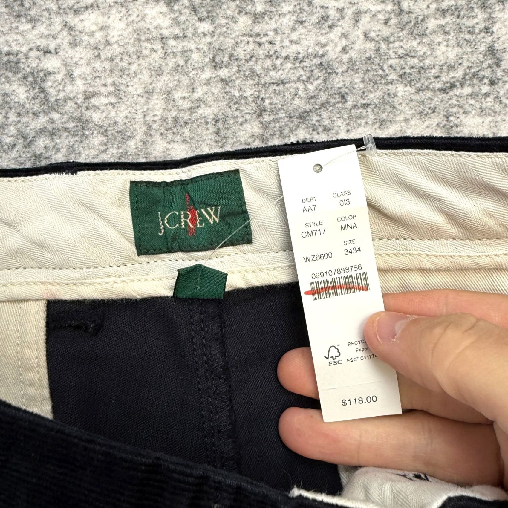 J.Crew J Crew Pants Mens 34x34 Navy Blue Corduroy Broken In Straight Trouser Preppy Ivy Size US 34 / EU 50 - 4 Thumbnail