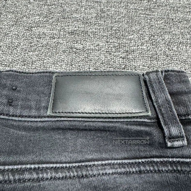 Amiri Amiri Size 29 Black leather patch jeans Size US 29 - 4 Thumbnail