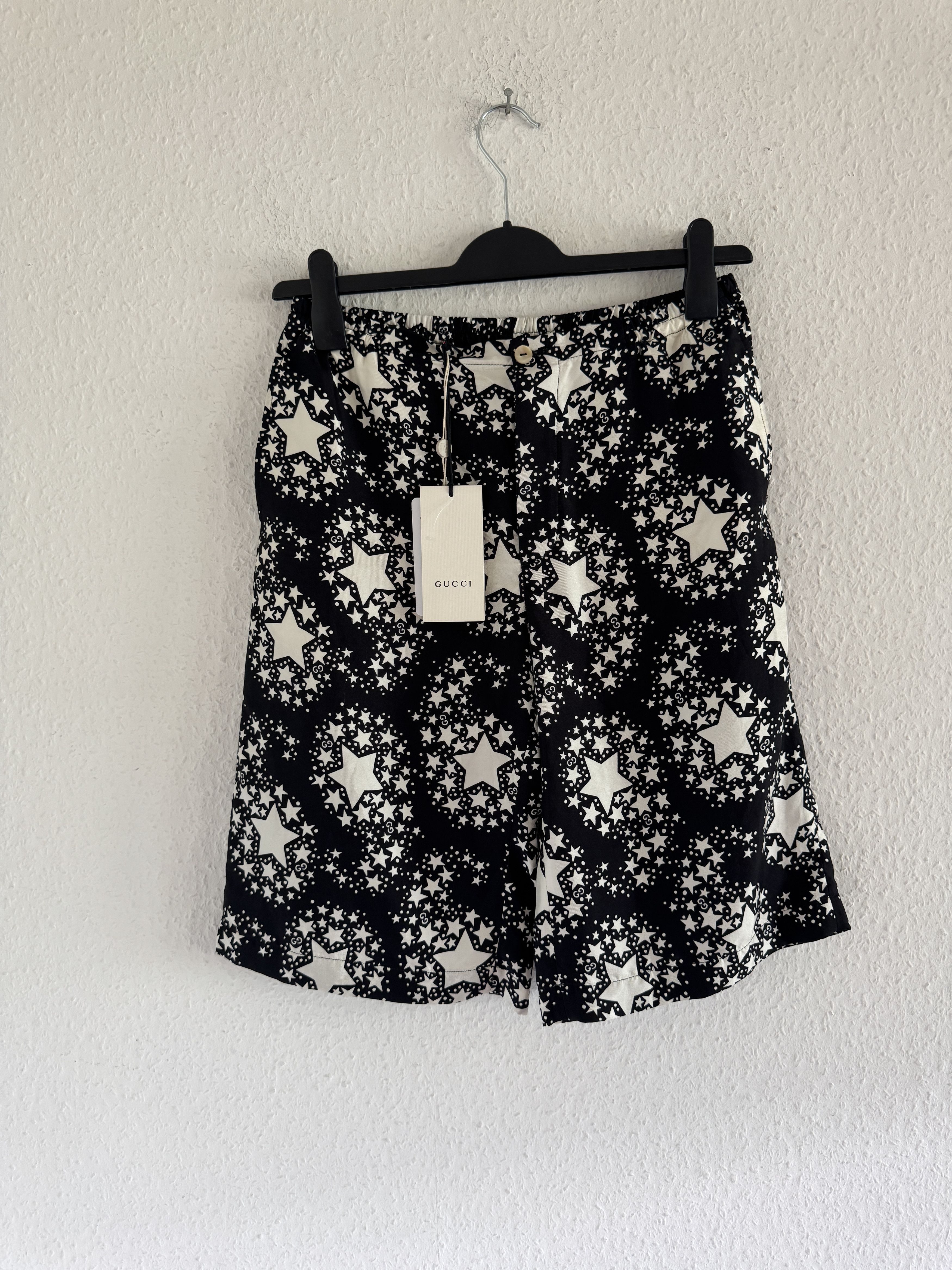 Gucci GG Star Monogram Silk Shorts Size US 28 / EU 44 - 1 Thumbnail