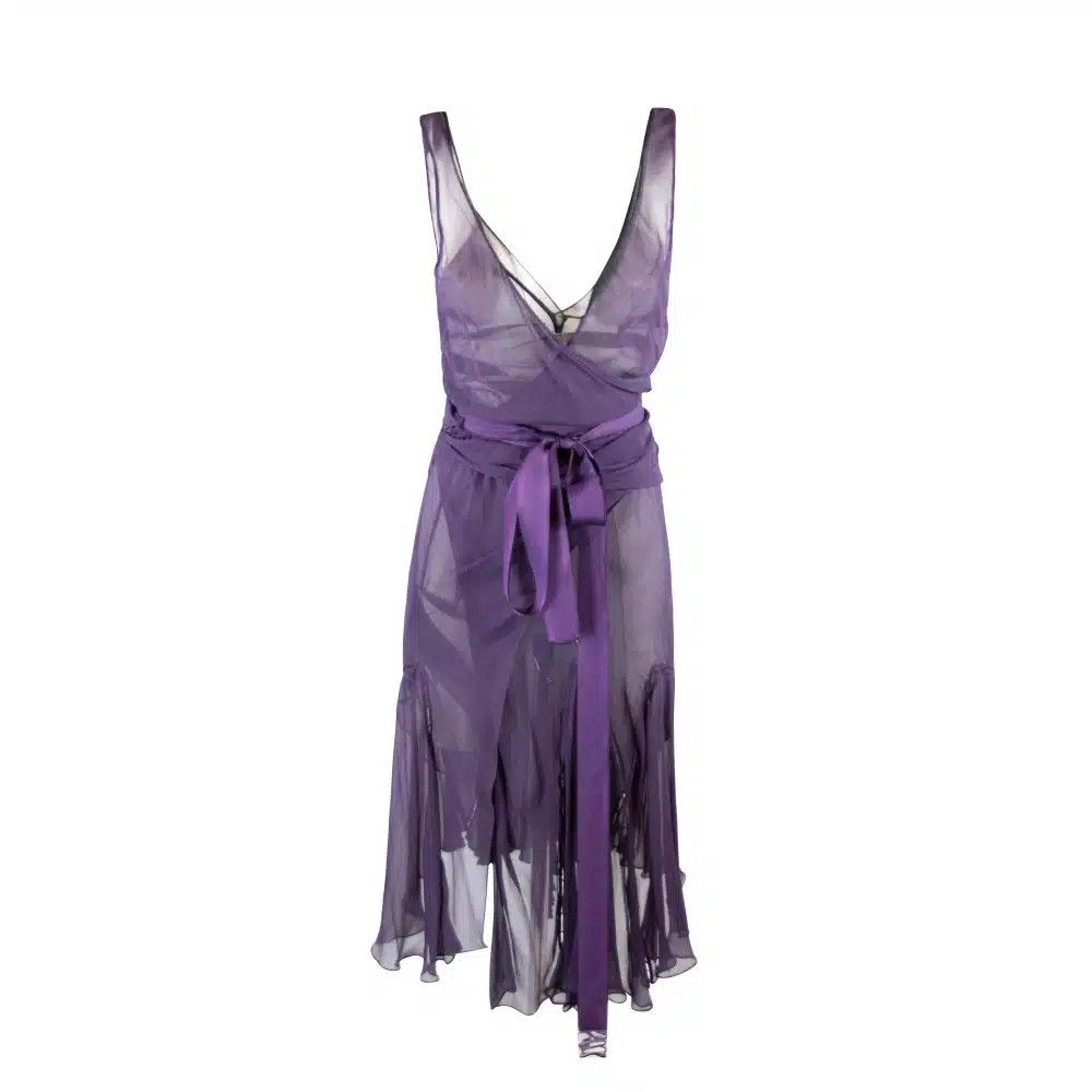 Tom Ford o1sndg0825 AC016 Silk Cocktail Dress in Purple Size XS / US 0-2 / IT 36-38 - 1 Preview