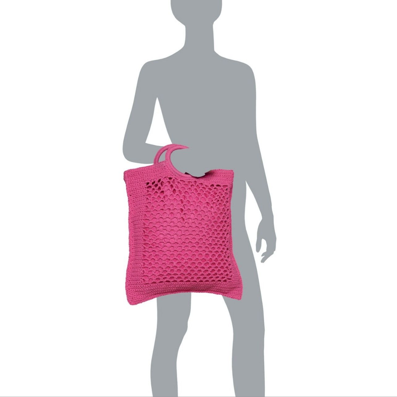 Other Shiraleah Jezabelle Pink Crocheted Large Handbag Size ONE SIZE - 4 Thumbnail