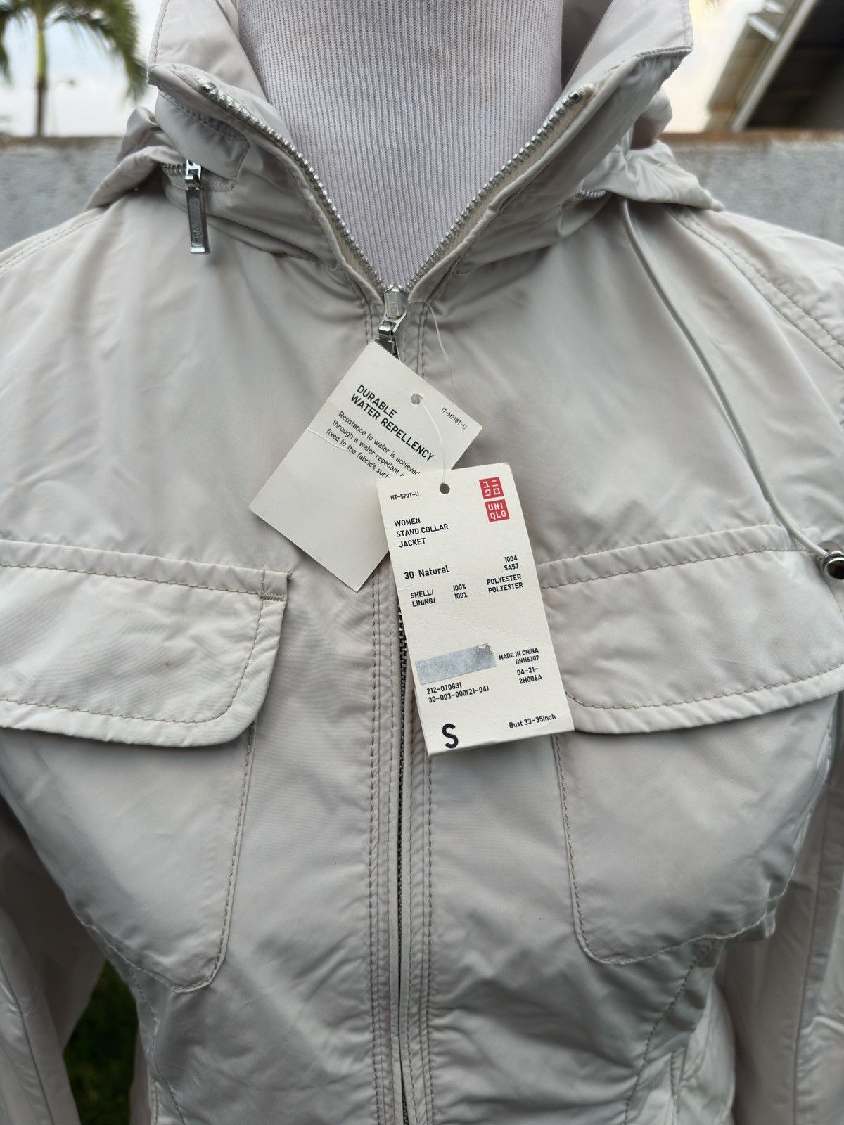 Uniqlo New Uniqlo Stand Collar Hoodie Jacket Natural Women's S Size S / US 4 / IT 40 - 3 Thumbnail